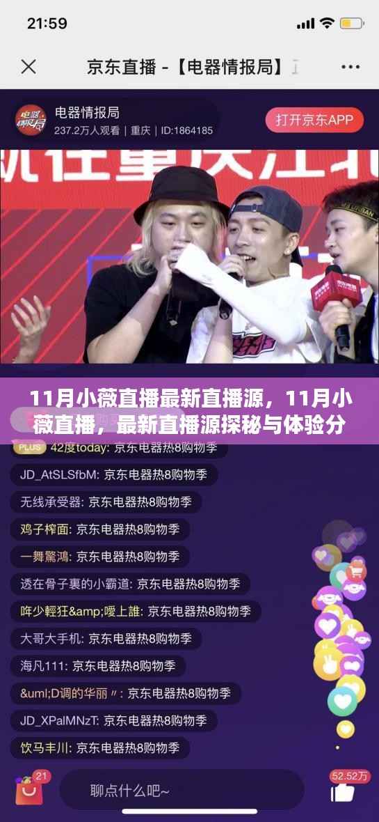 11月小薇直播最新直播源探秘与分享，直播体验大揭秘