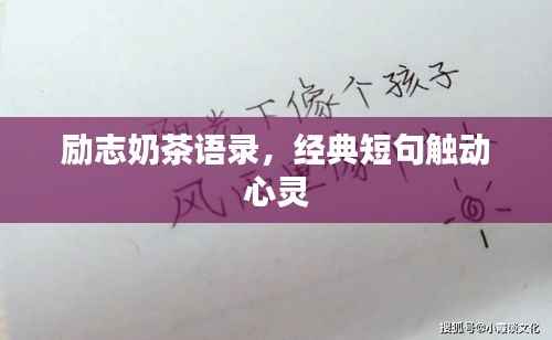 励志奶茶语录,经典短句触动心灵